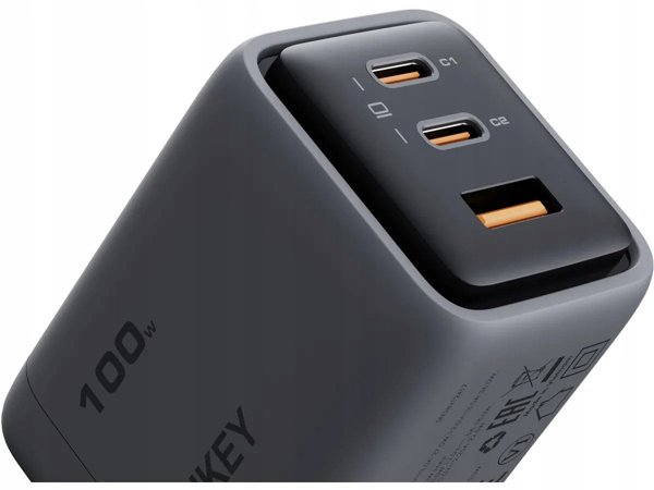 Aukey PA-C5 Φορτιστής Τοίχου 100W, Γκρι, 689323788217