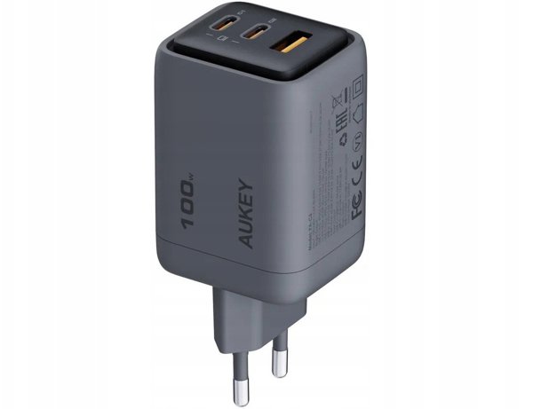 Aukey PA-C5 Φορτιστής Τοίχου 100W, Γκρι, 689323788217