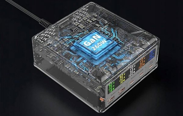 BlitzWolf BW-S28 Σταθμός Φόρτισης 260W, 2xUSB-A & 3xUSB-C, Με Ασύρματη Φόρτιση 15W, Μαύρο