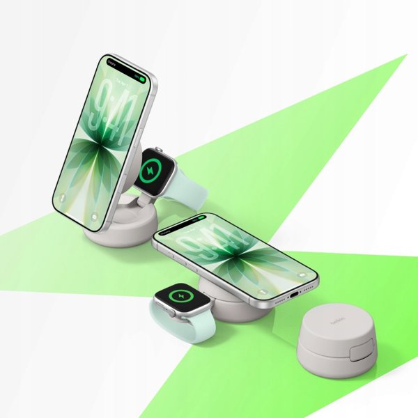 Belkin Φορτιστής UltraCharge 25W Qi2, Ασύρματη Βάση Φόρτισης, Λευκό