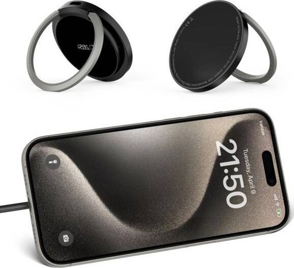 Tech-Protect QI15W-A33 Μαγνητικός Ασύρματος Φορτιστής MagSafe 15W, Μαύρος, Καλώδιο 1m