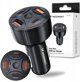 Ladowarka samochodowa Wozinsky WLS-04 60W 2xUSB-C 2xUSB-A czarna