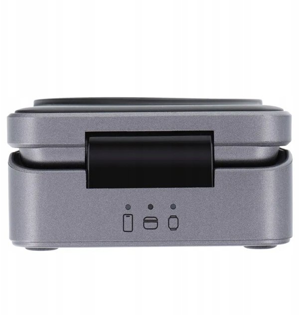 Ασύρματος Φορτιστής Forcell F-Energy 3σε1 Flex Pro Qi2 συμβατός με MagSafe (F-05) ασημί