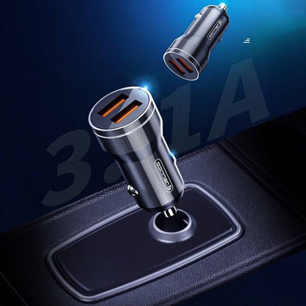 Ladowarka nemo Ladowarka Samochodowa 3.1A 18W 2x USB Jellico F2S czarna
