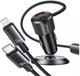 Usams ladowarka samochodowa YT Series CC287 66W USB-A i USB-C z kablem 2w1 USB-C/Lightning matowa