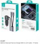 Usams ladowarka samochodowa YT Series CC287 66W USB-A i USB-C z kablem 2w1 USB-C/Lightning matowa