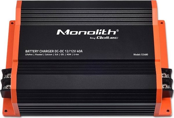 Φορτιστής Qoltec Φορτιστής Monolith DC-DC για μπαταρίες LiFePO4 AGM 12V-12V | 40A | 500W