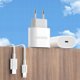 Dudao Φορτιστής Τοίχου A14EUC PD 20W USB-C με Καλώδιο Λευκός