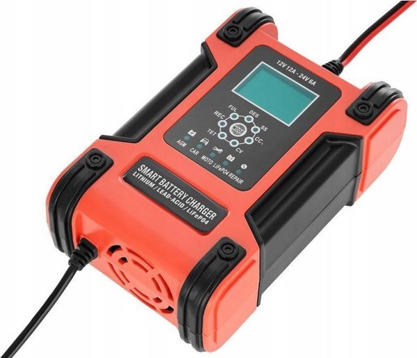 Ladowarka AZO Digital Ladowarka sieciowa do akumulatorow BC-12 12A (230V/12V) 6A (230V/24V) AGM / LiFePO4 / GEL