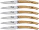 Laguiole Tradition Jean Dubost Laguiole 6 pcs. Knife Set, Oak Wood