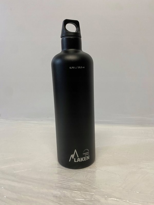 Laken Θερμός Thermo Futura 0,75 L, Ανοξείδωτο Μπουκάλι, Μαύρο