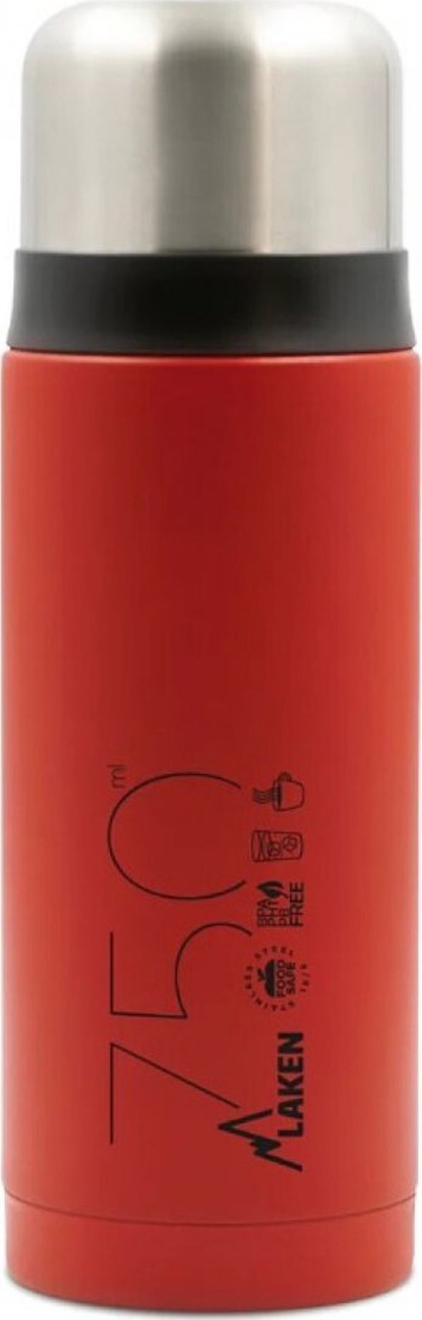 Laken Termos St. Steel Thermo Bottle - Czerwony - 0.75l