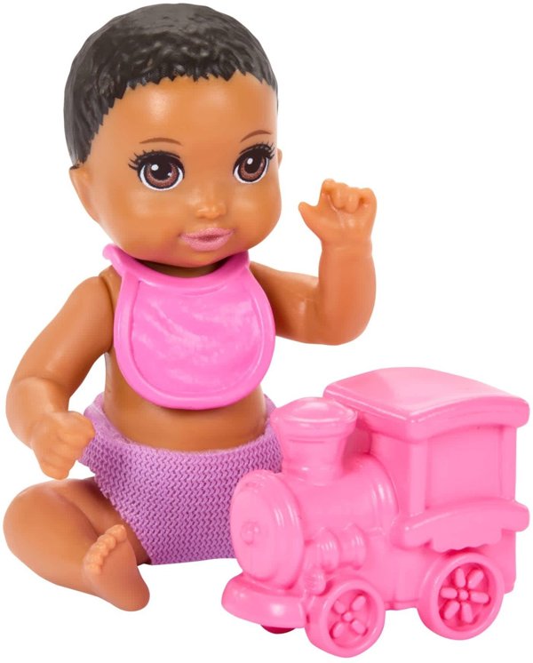 Κούκλα Barbie Skipper Νταντά με Καρεκλάκι Φαγητού και Μωρό, Σετ Παιχνιδιού JJB45/JKC16