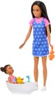 Κούκλα Barbie Skipper Νταντά με Μπανιέρα και Μωρό, Σετ Παιχνιδιού JJB43/JKC16
