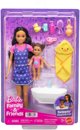 Κούκλα Barbie Skipper Νταντά με Μπανιέρα και Μωρό, Σετ Παιχνιδιού JJB43/JKC16