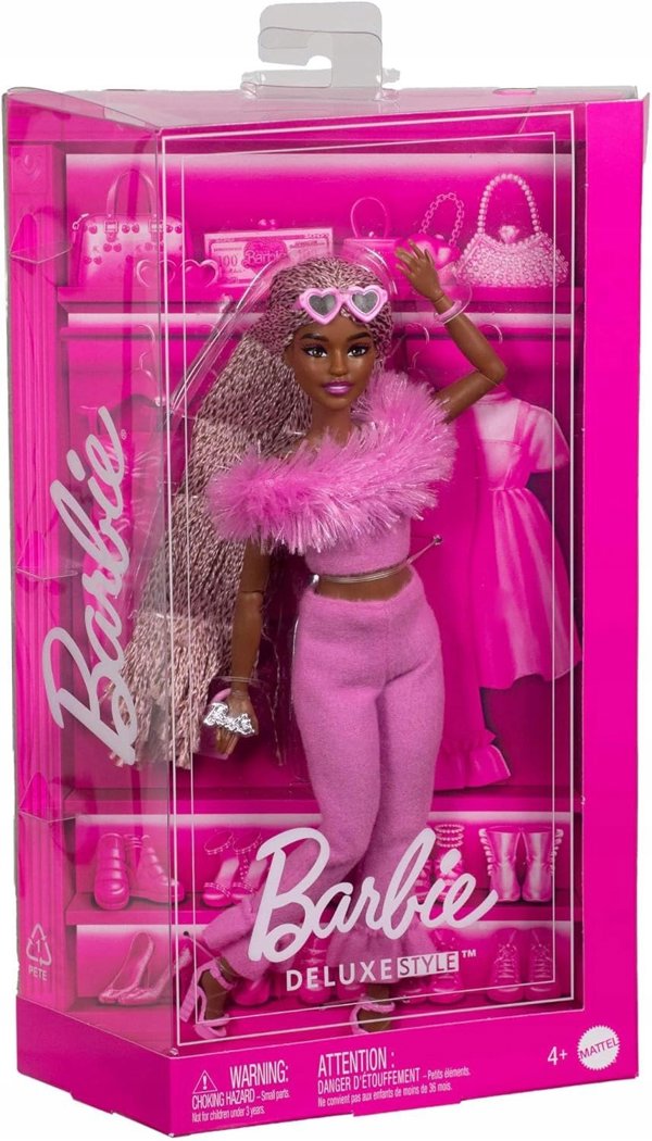 Mattel Barbie Deluxe Style Κούκλα Με Μαύρη Γούνα, Fashion Doll