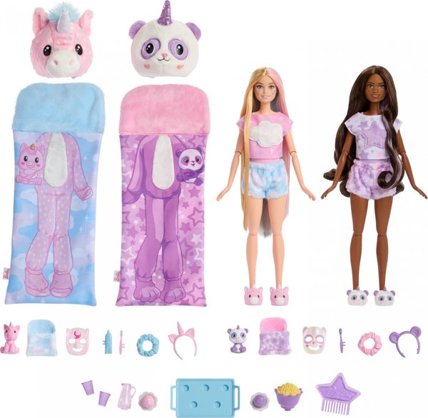 Κούκλα Barbie Mattel Cutie Reveal Σετ πάρτι πιτζάμες HRY15 13182829 194735188574