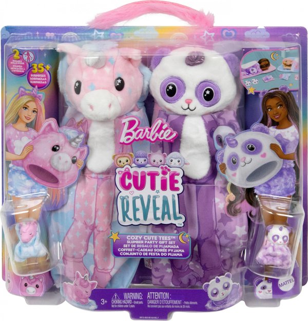 Κούκλα Barbie Mattel Cutie Reveal Σετ πάρτι πιτζάμες HRY15 13182829 194735188574