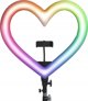 OEM LED δαχτυλίδι φωτισμού Ring / Heart Stream RGB 10 ιντσών με βάση και θήκη τηλεφώνου JM26-10