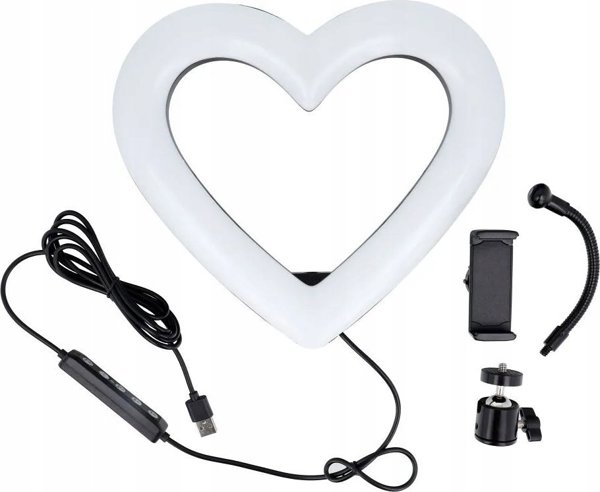 OEM LED δαχτυλίδι φωτισμού Ring / Heart Stream RGB 10 ιντσών με βάση και θήκη τηλεφώνου JM26-10