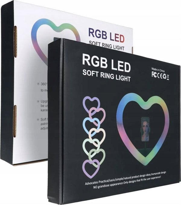 OEM LED δαχτυλίδι φωτισμού Ring / Heart Stream RGB 10 ιντσών με βάση και θήκη τηλεφώνου JM26-10