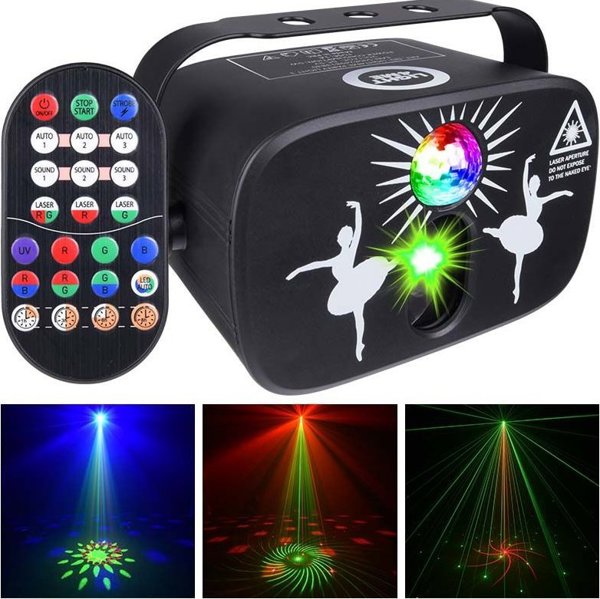 Φωτιστικό Στούντιο LIGHT4ME PARTY LIGHT 3 LED εφέ disco + τηλεχειριστήριο