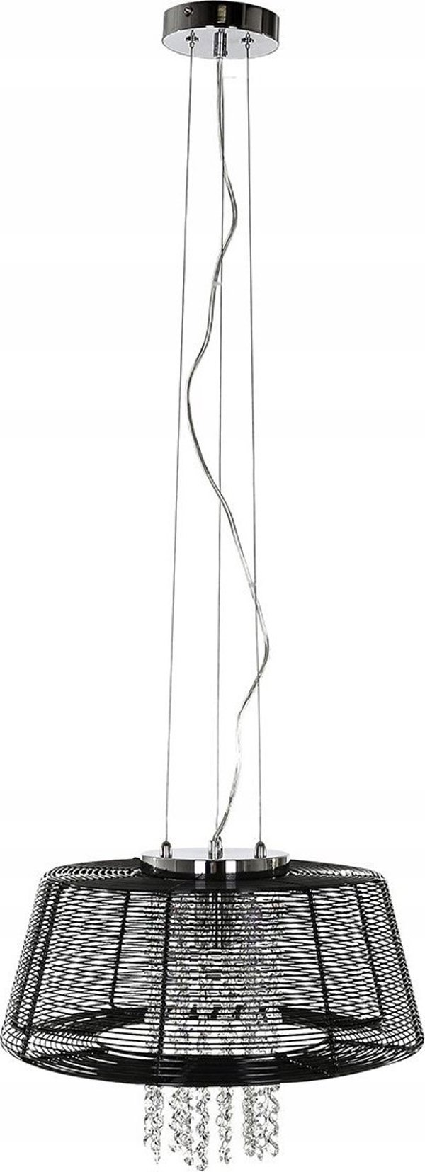 Lampa wiszaca Italux Benjamin MDM1895-1BK 1x40W E14 chrom/czarna