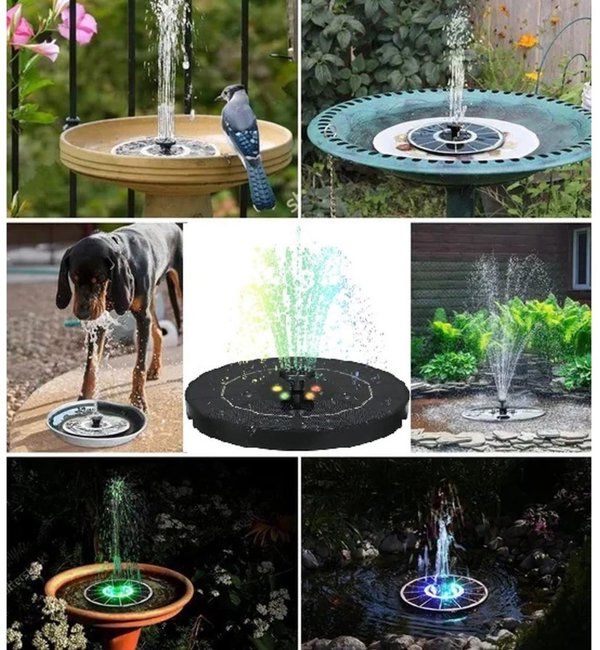 LAMPA FONTANNA SOLARNA DO OCZKA WODNEGO 5 LED AUTOMATYCZNA