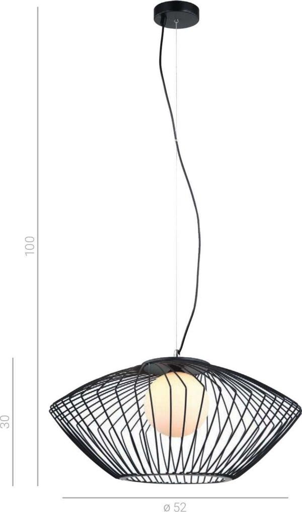Lampa wiszaca Italux Zeno MDM-3844-1 BK