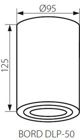 Kanlux Bord Φωτιστικό Οροφής 1x50W GU10 IP20 Αλουμίνιο (22550)