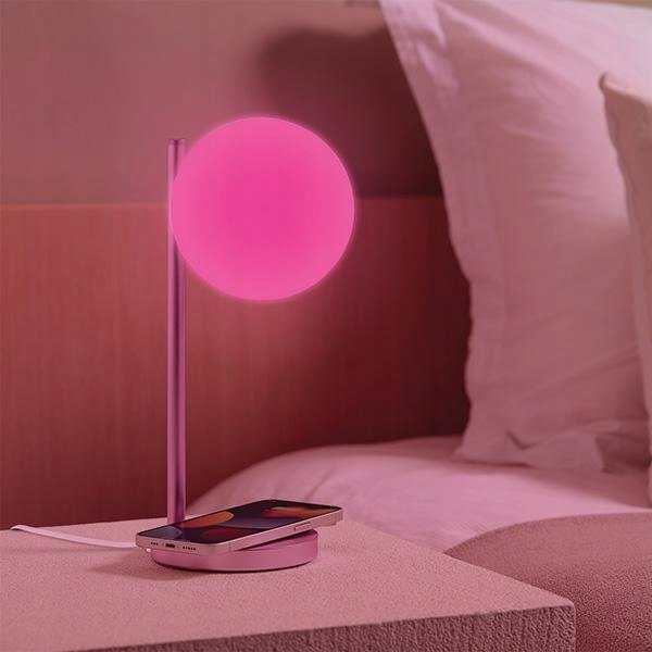 Lexon Bubble Lamp Επιτραπέζιο Φωτιστικό LED 15W με Επαγωγικό Φορτιστή Ανοιχτό Ροζ LH70LP