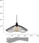 Κρεμαστό Φωτιστικό Atmosphera Galt 34cm, Μεταλλικό, Μαύρο, Loft Στυλ, E27