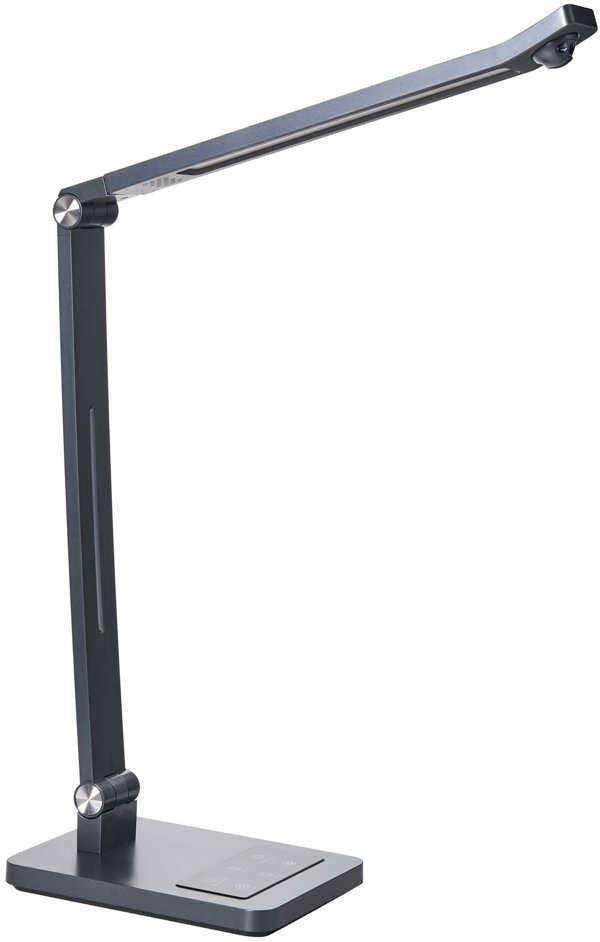 Lampka biurkowa Beliani Lampa biurkowa LED LEPUS Z czujnikiem ruchu Ciemnoszary