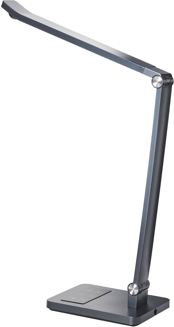 Lampka biurkowa Beliani Lampa biurkowa LED LEPUS Z czujnikiem ruchu Ciemnoszary