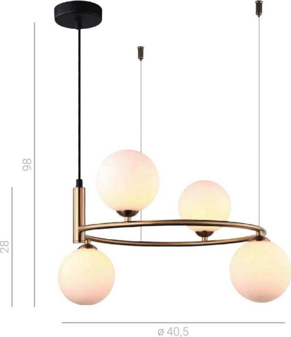 Lampa wiszaca Italux Amily MDM-3974/4 BRO