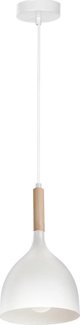 Luminex Noak 1194 Κρεμαστό Φωτιστικό Οροφής 1x60W E27 Λευκό/Καφέ Ξύλινο