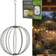 Ηλιακή κρεμαστή λάμπα σφαίρα 30cm 120 LED θερμό λευκό