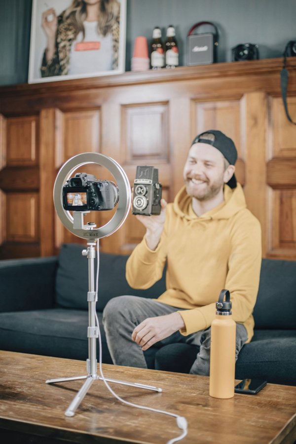 Kodak Led Ring Light 10" RL001 με Τρίποδο, USB, Λευκό