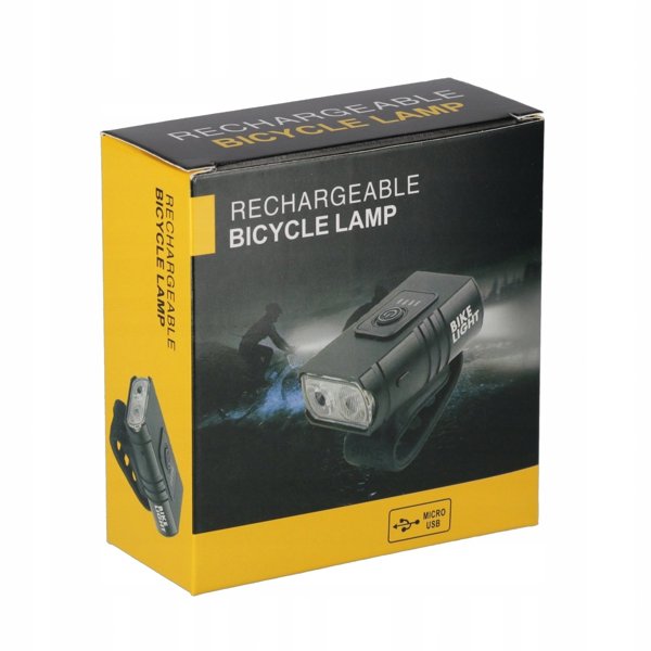 LAMPA ROWEROWA B/O USB TYL/PRZOD 5X10X5 MC WB100