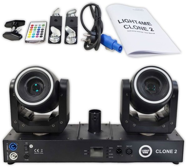 Light4me Clone 2 Φωτιστικό Εφέ LED 3in1, DMX με 2 Κινούμενες Κεφαλές