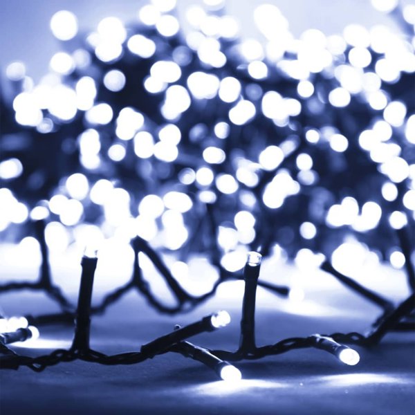 vidaXL Χριστουγεννιάτικα φωτάκια, 1000 LED, ψυχρό λευκό