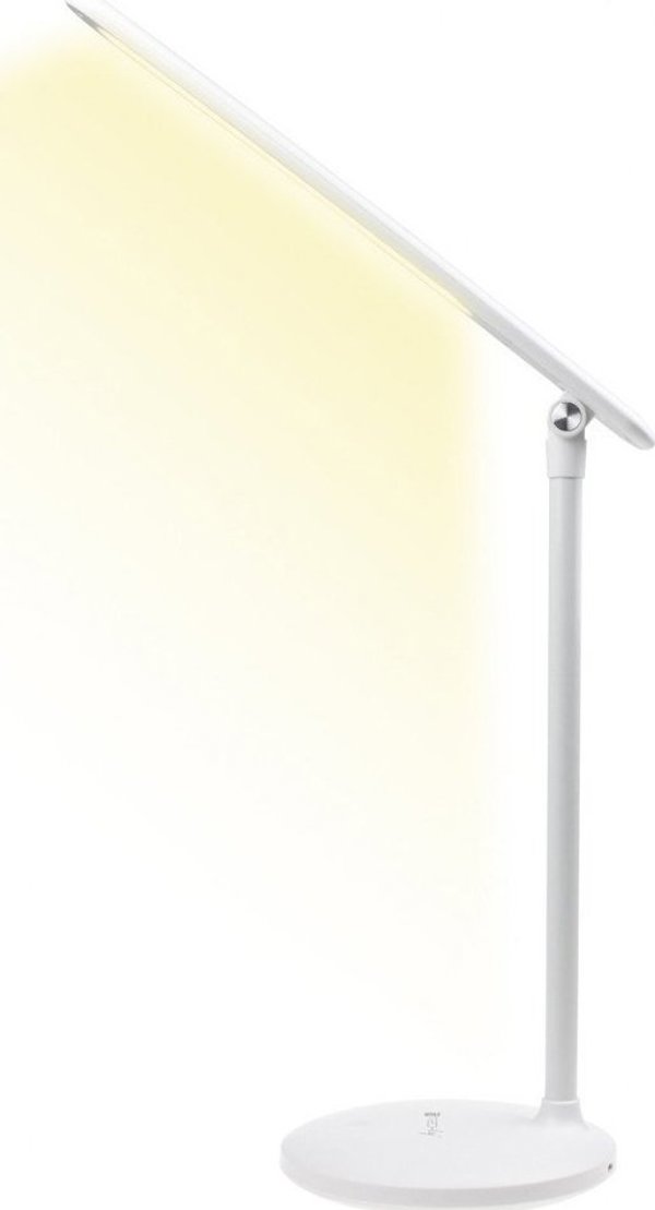 Techly I-LAMP-DSK9 Επιτραπέζιο Φωτιστικό Γραφείου LED 4W Ασύρματο, Ρυθμιζόμενο, Αναδιπλούμενο με Αφή, Λευκό