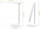 Techly I-LAMP-DSK9 Επιτραπέζιο Φωτιστικό Γραφείου LED 4W Ασύρματο, Ρυθμιζόμενο, Αναδιπλούμενο με Αφή, Λευκό