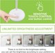 Techly I-LAMP-DSK9 Επιτραπέζιο Φωτιστικό Γραφείου LED 4W Ασύρματο, Ρυθμιζόμενο, Αναδιπλούμενο με Αφή, Λευκό