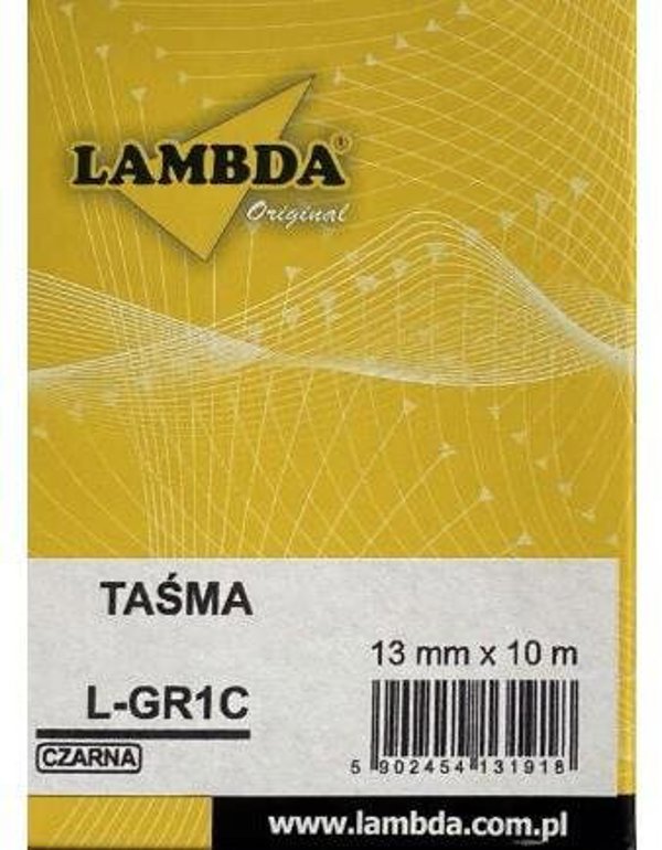 Ταινία Γραφομηχανής Lambda Μαύρη 13mm x 6m