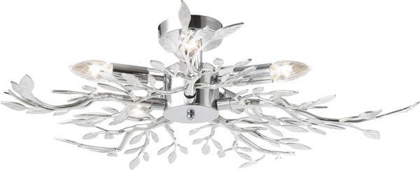 Lampa sufitowa Globo Plafon metalowy chrom Globo FLASH 68541-5