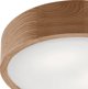 Lamkur Στρογγυλή Πλαφονιέρα LED Δρύινη 2 Σημείων 38cm