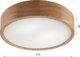 Lamkur Στρογγυλή Πλαφονιέρα LED Δρύινη 2 Σημείων 38cm