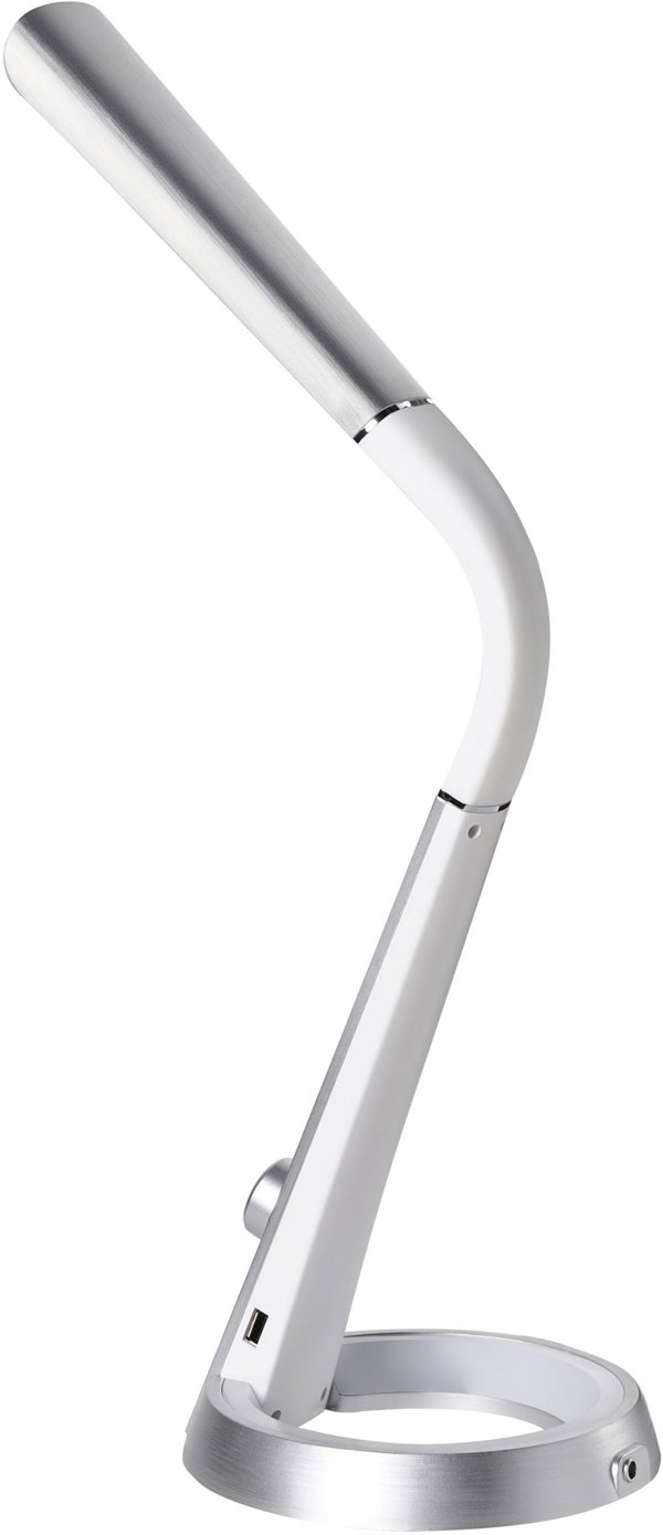 Beliani Φωτιστικό Γραφείου LED CANOPUS Με Θύρα USB Ασημί