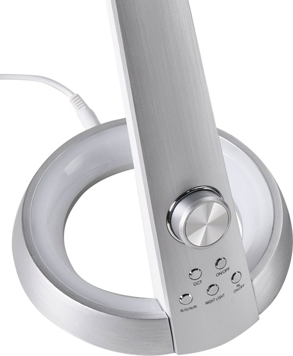 Beliani Φωτιστικό Γραφείου LED CANOPUS Με Θύρα USB Ασημί